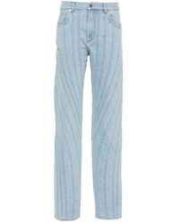 Mugler - Jeans With Stitching Detail - Lyst