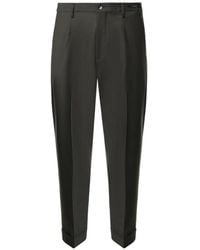 Michael Coal - Pleated Turn-Up Trousers - Lyst