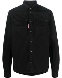 DSquared² - Icon Crystal-Embellished Denim Shirt - Lyst