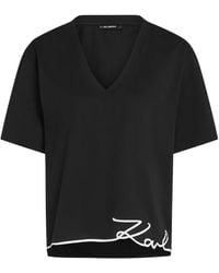 KARL LAGERFELD - Short-Sleeves V-Neck T-Shirt - Lyst