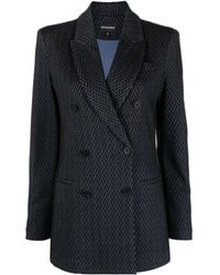 Emporio Armani - ヘリンボーン ダブルジャケット - Lyst