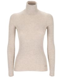 Agnona - Ribbed-Knit Roll-Neck Sweater - Lyst
