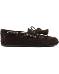 Miu Miu - Suede Boat Shoe - Lyst