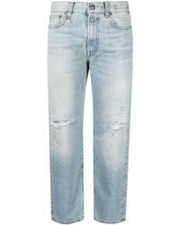 R13 - Gerade High-Rise-Jeans - Lyst