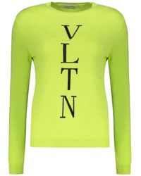 Valentino Garavani - Vltn Logo-Print Wool Sweater - Lyst