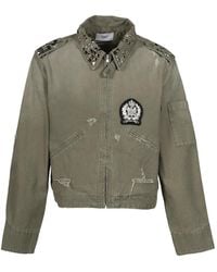 Protocol Index - Studded Distressed Work Jacket - Lyst