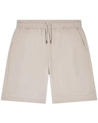 Emporio Armani - Drawstring Linen Shorts - Lyst