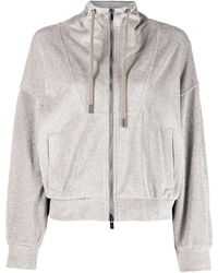 Peserico - Metallic Hooded Bomber Jacket - Lyst