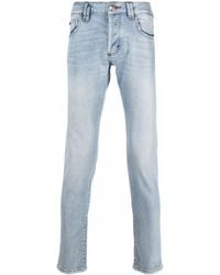 Philipp Plein - Logo-Plaque Skinny Jeans - Lyst