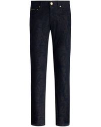 Etro - Slim-Fit-Jeans aus Jacquard - Lyst