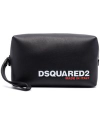 DSquared² - Logo-print Leather Wash Bag - Lyst