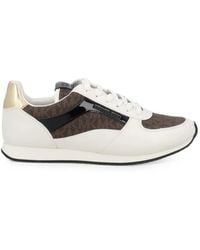 MICHAEL Michael Kors - Cindy Smooth And Signature-Logo Trainers - Lyst