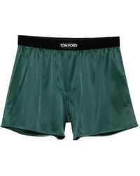 Tom Ford - Logo-Waistband Silk Boxer Shorts - Lyst