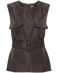 P.A.R.O.S.H. - Sleeveless Belted Top - Lyst