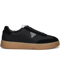 Guess - Logo-Plaque Suede Sneakers - Lyst