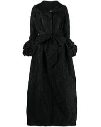 Baruni - Gathered-Sleeve Shimmer Belted Gown - Lyst
