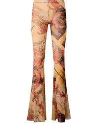 Roberto Cavalli - Flared Printed Trousers - Lyst
