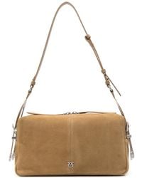 Pinko - Medium Keeper Suede Shoulder Bag - Lyst