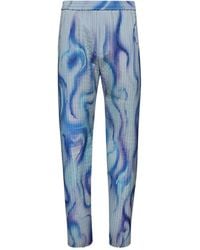 Casella Meyer - Pleated All-Over Print Trousers - Lyst