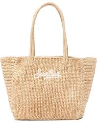 MC2 Saint Barth - Logo-Embroidered Woven Tote Bag - Lyst