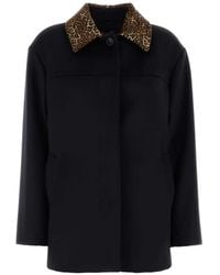 Max Mara - Calamo Leopard-Print Collar Coat - Lyst