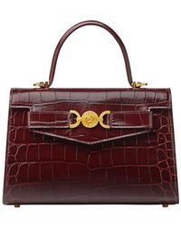 Versace - Crocodile-Embossed Leather Tote Bag - Lyst