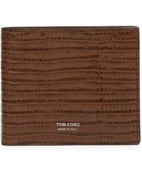 Tom Ford - Lizard-Effect Leather Wallet - Lyst