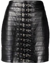 Manokhi - Dita Leather Mini Skirt - Lyst