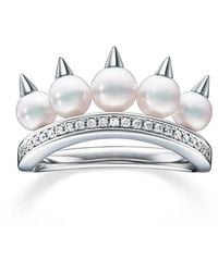Tasaki - 18Kt Collection Line Danger Plus Diamond Pavé Ring - Lyst
