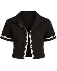 Seafolly - Tie-Detail Cropped Shirt - Lyst