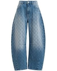 Essentiel Antwerp - Diamond-Quilted Barrel-Leg Jeans - Lyst