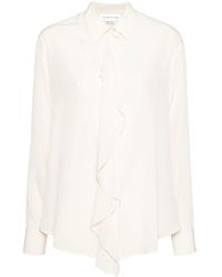 Victoria Beckham - Blouse En Soie À Volants - Lyst