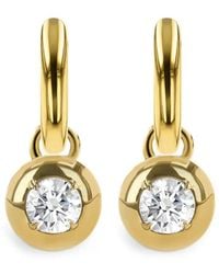 Pragnell - 18Kt Small Skimming Stone Diamond Drop Earrings - Lyst