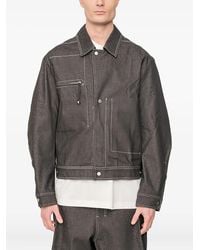 JOE CHIA - Zip-Pocket Denim Jacket - Lyst