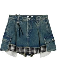 Izzue - Cargo Geplooide Katoenen Shorts - Lyst