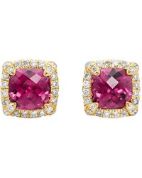 David Yurman - 18Kt Petite Chatelaine Tourmaline And Diamond Stud Earrings (5Mm) - Lyst