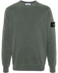 Stone Island - Logo Cotton Sweatshirt - Lyst