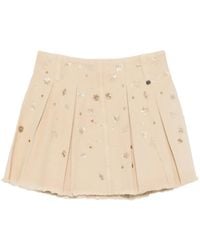 Liu Jo - Pleated Zip Mini Skirt - Lyst
