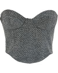 Ermanno Scervino - Top tipo bustier con motivo de espiga - Lyst