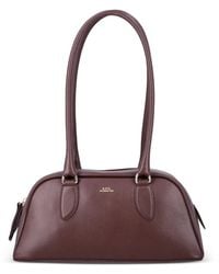 A.P.C. - Paloma Small Logo-Print Leather Tote Bag - Lyst