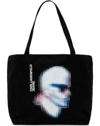 KARL LAGERFELD - Graphic-Print Tote Bag - Lyst