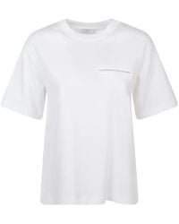 Peserico - T-Shirt À Col Rond - Lyst