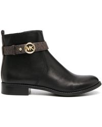 michael kors black flat boots