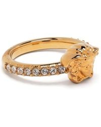 Versace - La Medusa Crystal-embellished Ring - Lyst