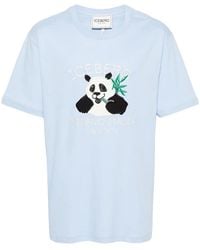 Iceberg - Embroidered-Logo Cotton T-Shirt - Lyst
