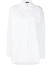 Versace - Cut-out Detail Long-sleeve Shirt - Lyst