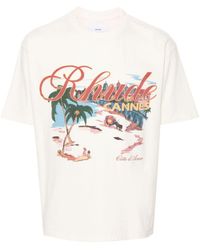 Rhude - T-shirt Cannes Beach - Lyst