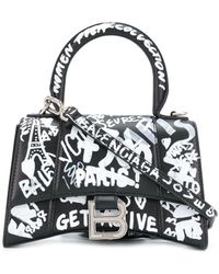 Balenciaga Hourglass Kleine Tas - Zwart