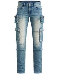 RTA - Distressed-Finish Cargo Jeans - Lyst