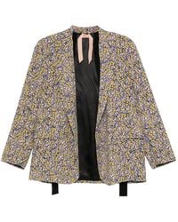 N°21 - Floral-Print Flap-Pocket Blazer - Lyst